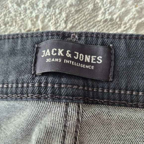 Jack & Jones Men’s "Tim" Slim Fit Button Fly Black Wash Jeans – Size 32x32 - Picture 3 of 8